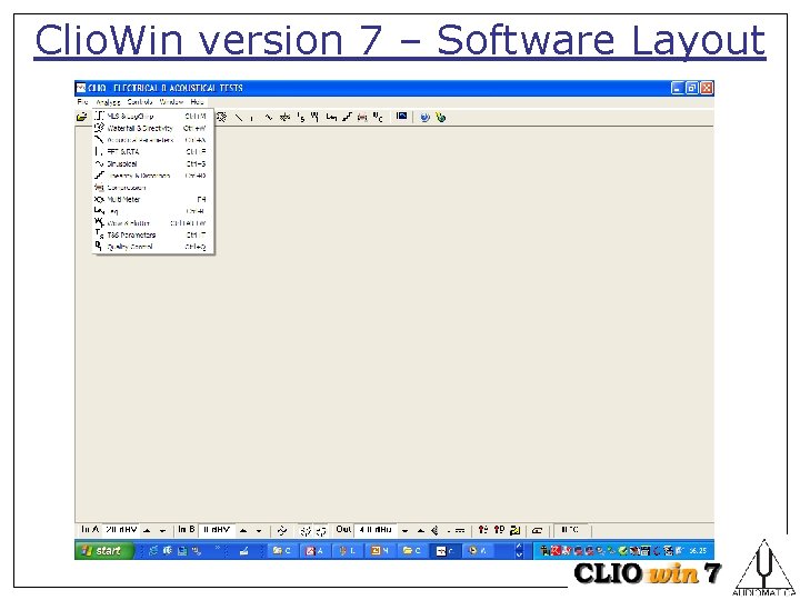 Clio. Win version 7 – Software Layout 