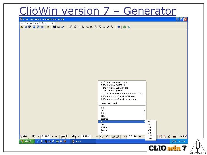 Clio. Win version 7 – Generator 