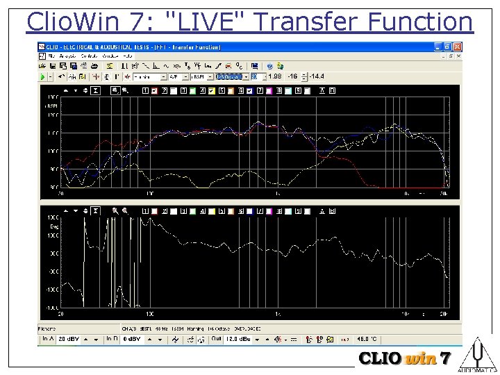 Clio. Win 7: "LIVE" Transfer Function 