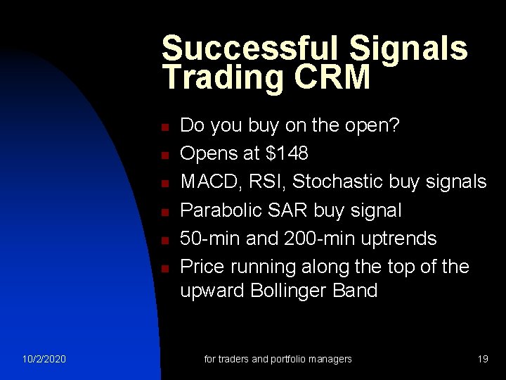 Successful Signals Trading CRM n n n 10/2/2020 Do you buy on the open?