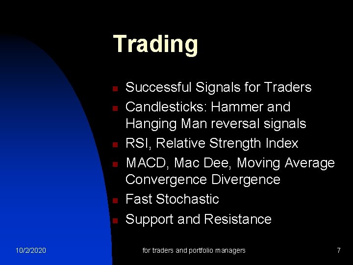 Trading n n n 10/2/2020 Successful Signals for Traders Candlesticks: Hammer and Hanging Man