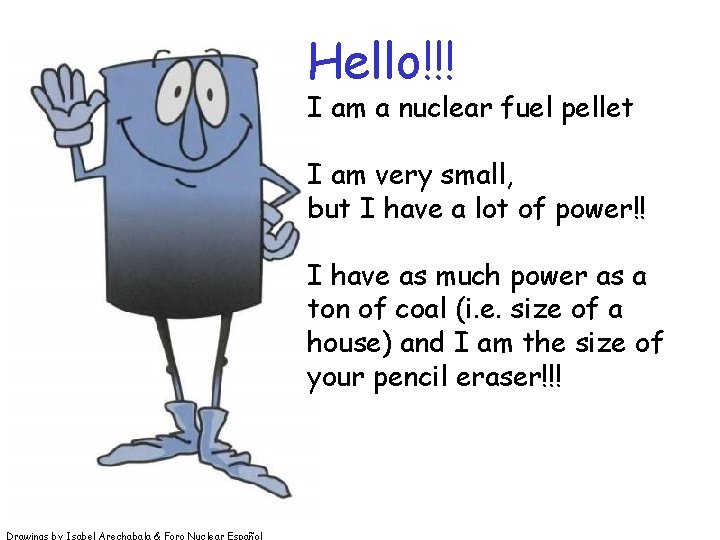 Hello!!! I am a nuclear fuel pellet I am very small, but I have Hello!!! I am a nuclear fuel pellet I am very small, but I have