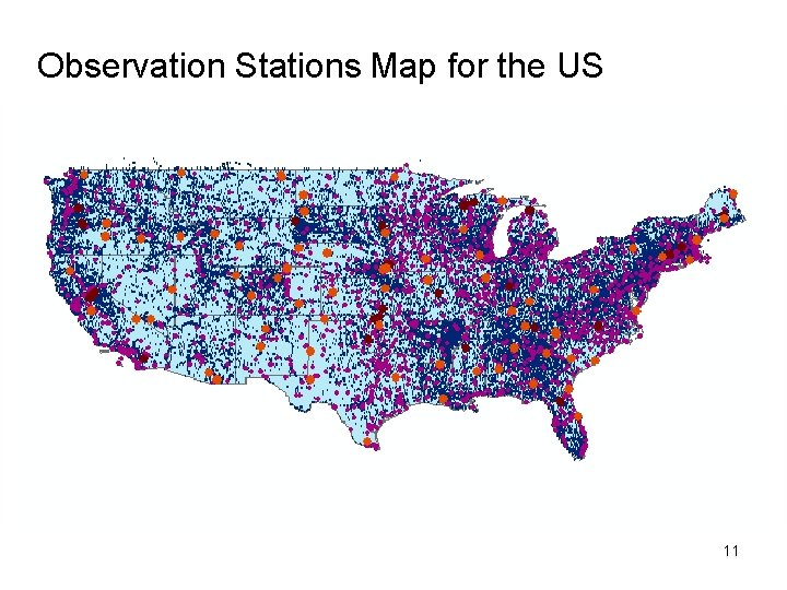 Observation Stations Map for the US Ameriflux Towers (NASA & DOE) NOAA Automated Surface