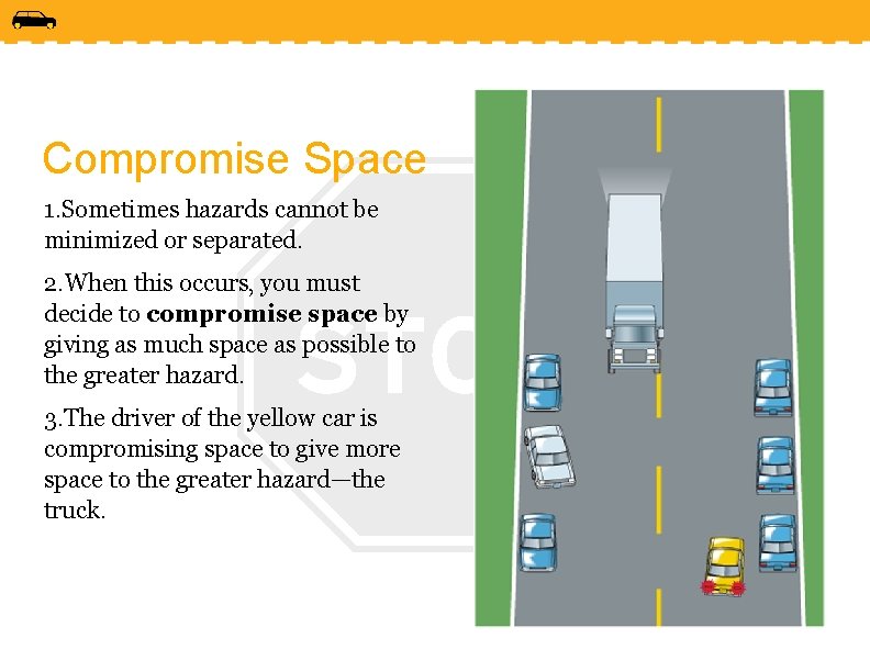 Compromise Space 1. Sometimes hazards cannot be minimized or separated. 2. When this occurs,