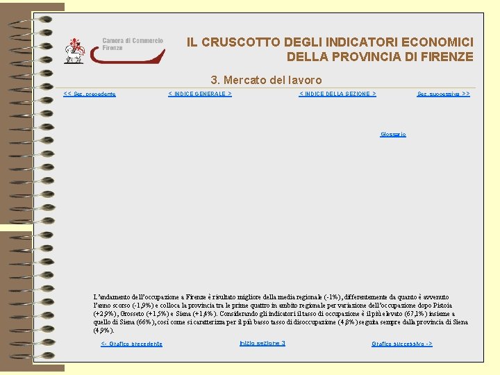 IL CRUSCOTTO DEGLI INDICATORI ECONOMICI DELLA PROVINCIA DI FIRENZE 3. Mercato del lavoro <<