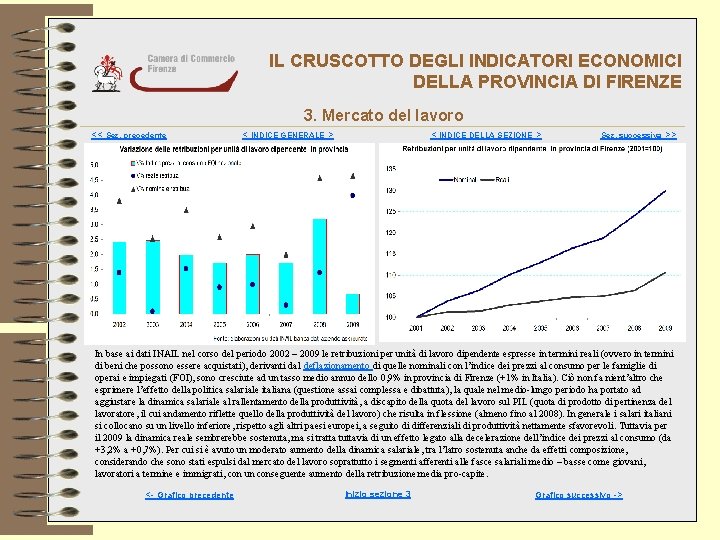 IL CRUSCOTTO DEGLI INDICATORI ECONOMICI DELLA PROVINCIA DI FIRENZE 3. Mercato del lavoro <<