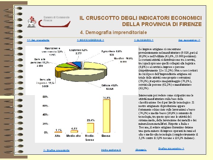 IL CRUSCOTTO DEGLI INDICATORI ECONOMICI DELLA PROVINCIA DI FIRENZE 4. Demografia imprenditoriale << Sez.