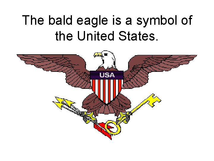 The bald eagle is a symbol of the United States. The bald eagle is a symbol of the United States.