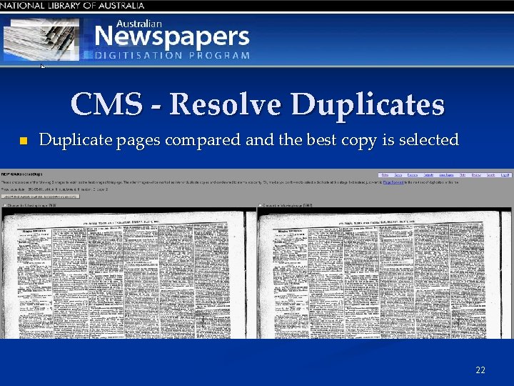 CMS - Resolve Duplicates n Duplicate pages compared and the best copy is selected