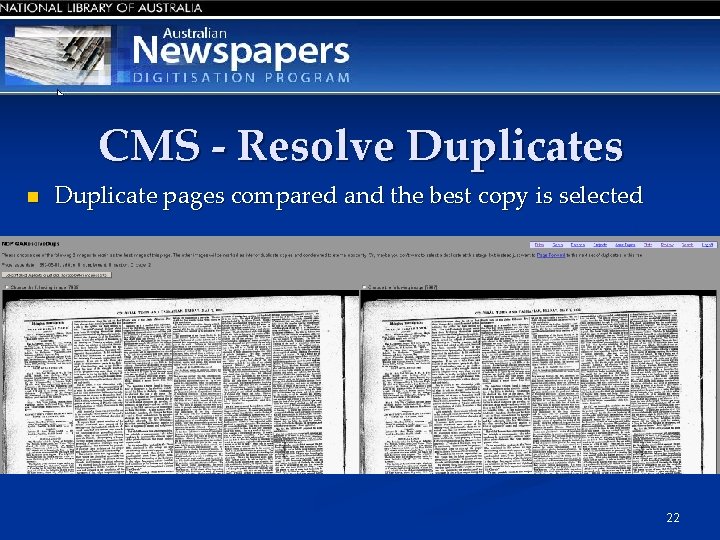 CMS - Resolve Duplicates n Duplicate pages compared and the best copy is selected