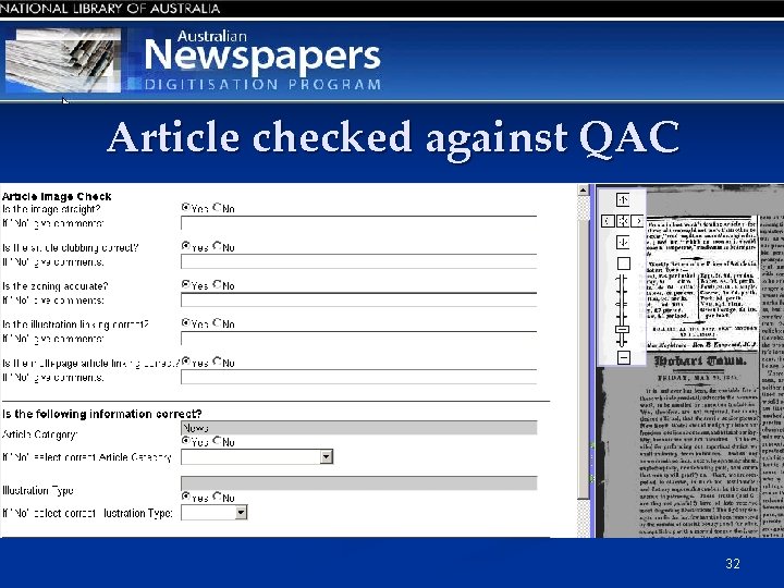 Article checked against QAC 32 