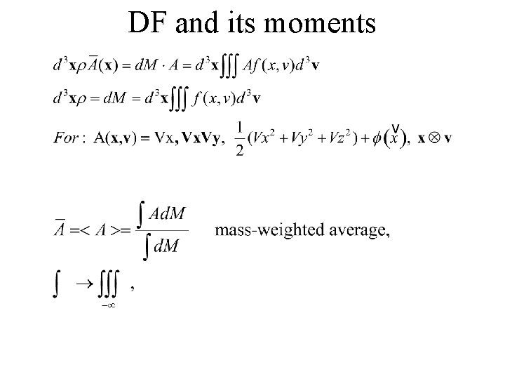 DF and its moments 