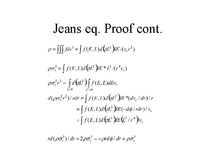 Jeans eq. Proof cont. 