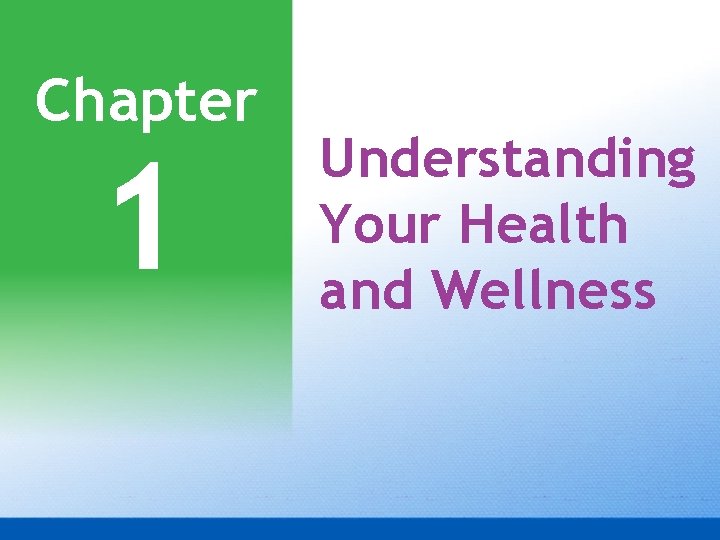 Chapter 1 Understanding Your Health and Wellness 