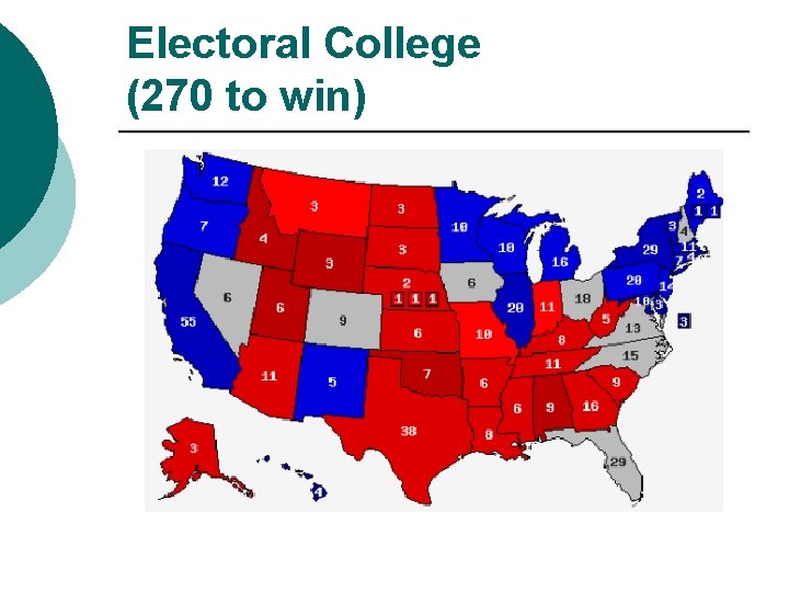 Electoral College (270 to win) 