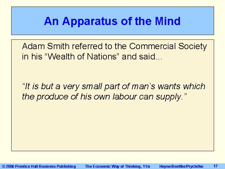 An Apparatus of the Mind Adam Smith referred to the Commercial Society in his An Apparatus of the Mind Adam Smith referred to the Commercial Society in his