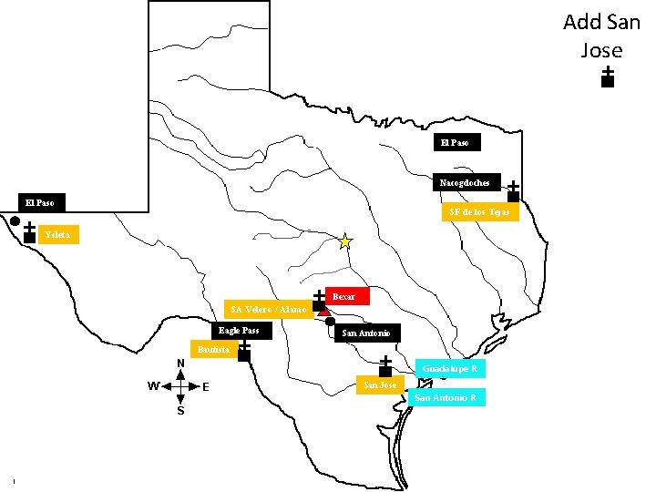 Add San Jose El Paso Nacogdoches El Paso SF de los Tejas Ysleta Bexar Add San Jose El Paso Nacogdoches El Paso SF de los Tejas Ysleta Bexar