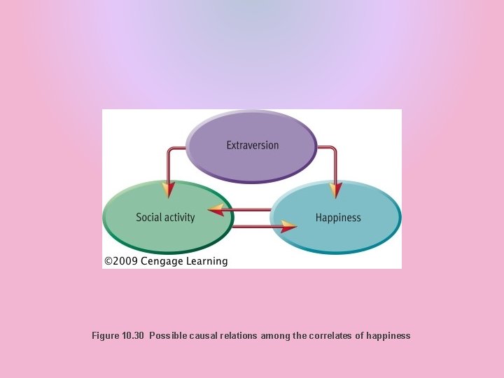 Figure 10. 30 Possible causal relations among the correlates of happiness 