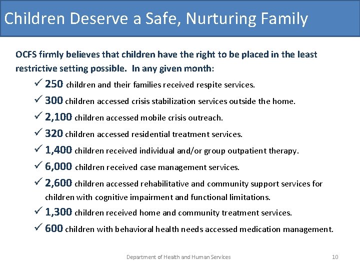 Children Deserve a Safe, Nurturing Family OCFS firmly believes that children have the right Children Deserve a Safe, Nurturing Family OCFS firmly believes that children have the right