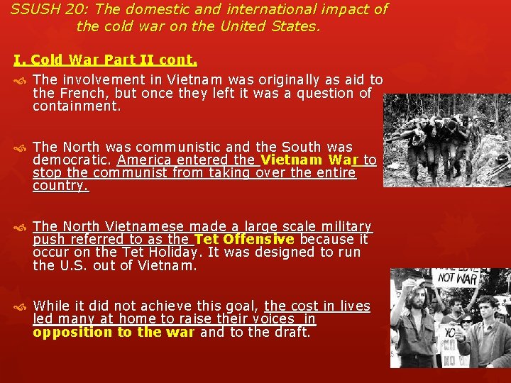 SSUSH 20: The domestic and international impact of the cold war on the United