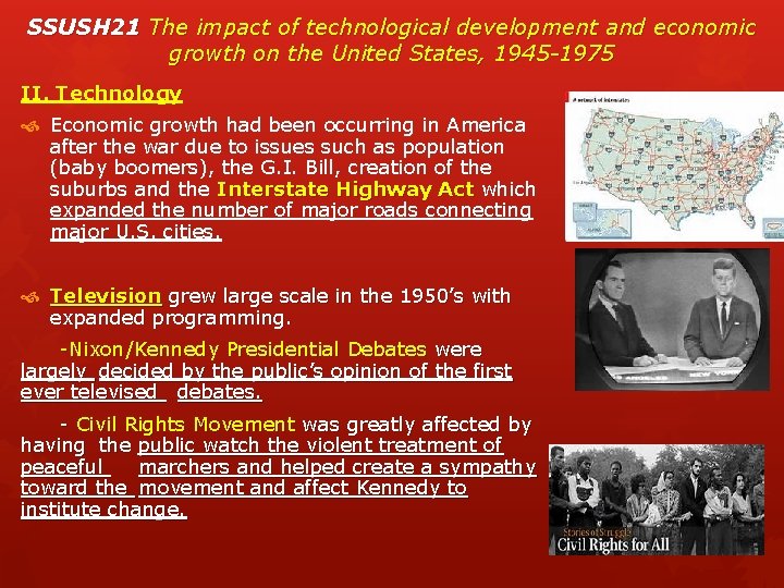 SSUSH 21 The impact of technological development and economic growth on the United States,