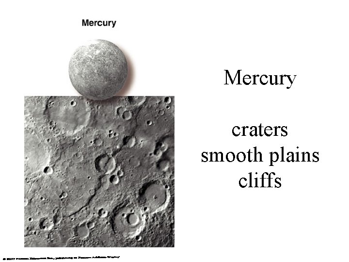 Mercury craters smooth plains cliffs 