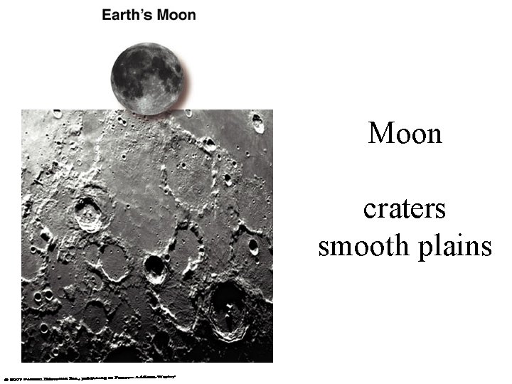 Moon craters smooth plains 