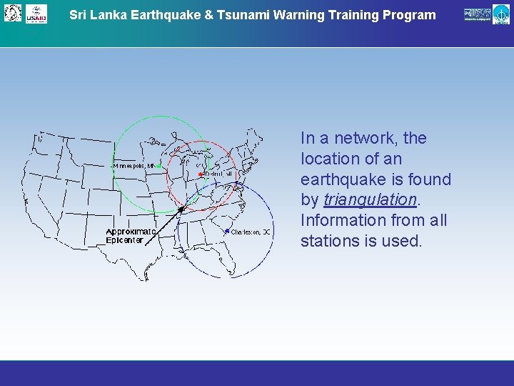 Sri Lanka Earthquake & Tsunami Warning Training Program In a network, the location of