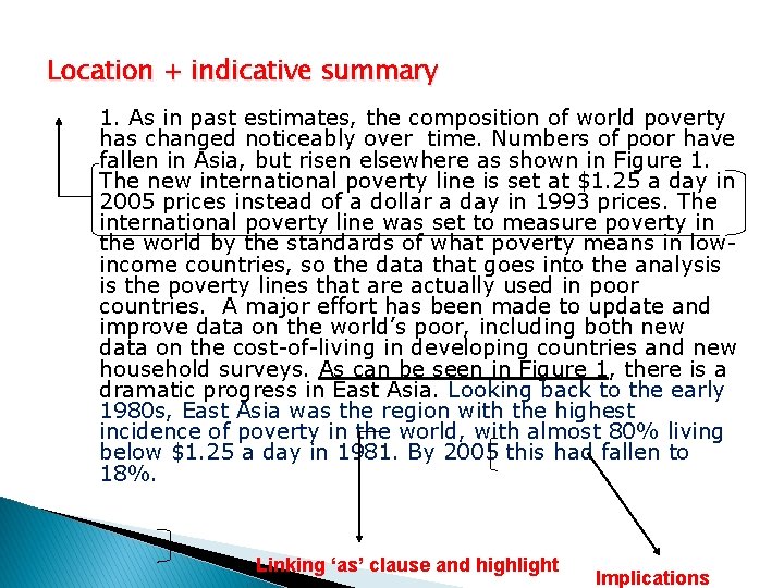 Location + indicative summary 1. As in past estimates, the composition of world poverty