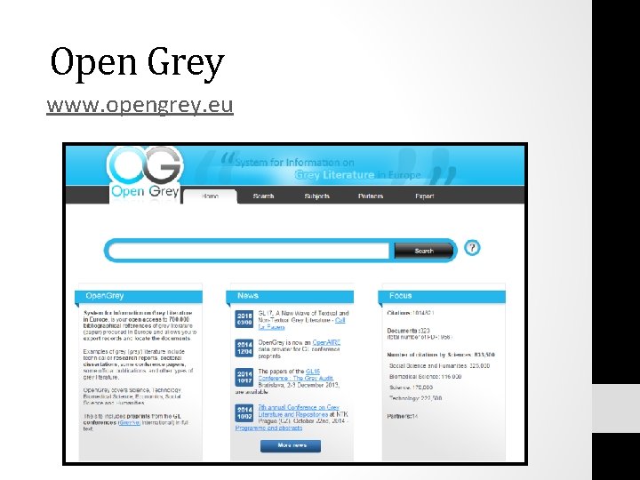 Open Grey www. opengrey. eu 