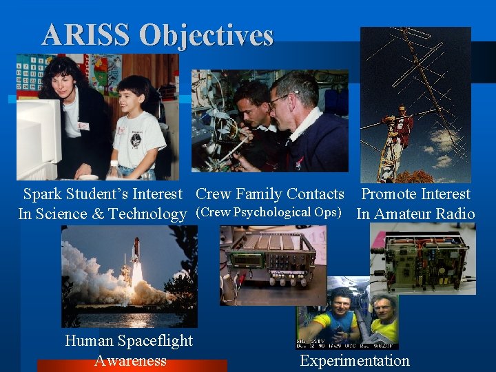 ARISS Objectives Spark Student’s Interest Crew Family Contacts Promote Interest In Science & Technology