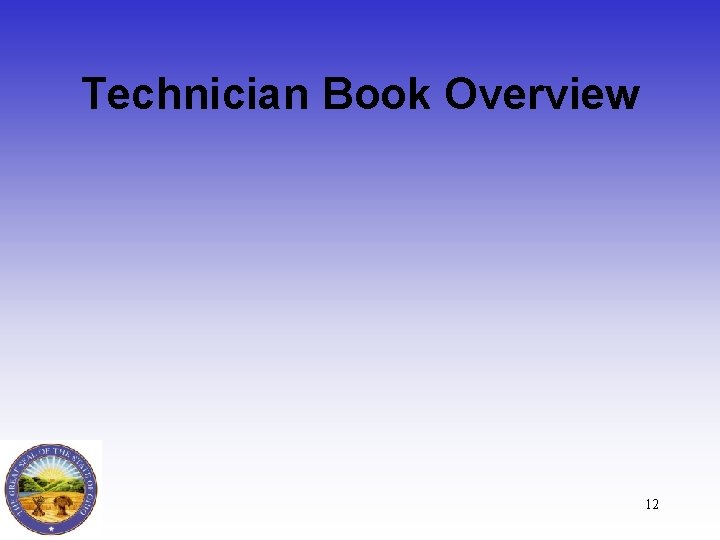 Technician Book Overview 12 