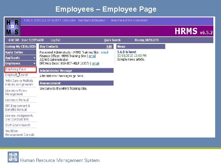 Employees – Employee Page 