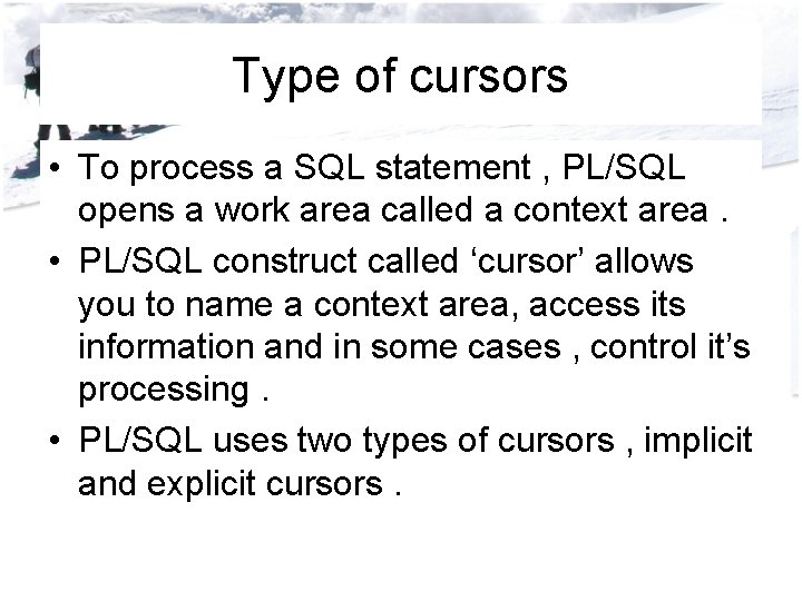 cursors types