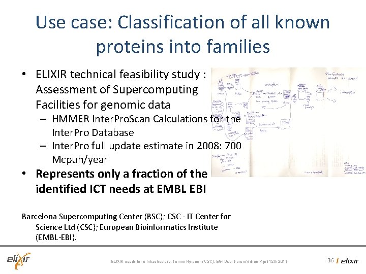 Use case: Classification of all known proteins into families • ELIXIR technical feasibility study Use case: Classification of all known proteins into families • ELIXIR technical feasibility study