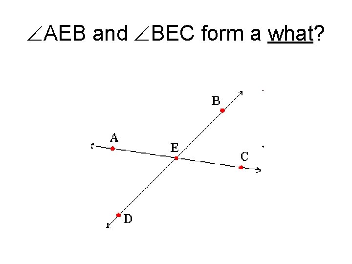  AEB and BEC form a what? 