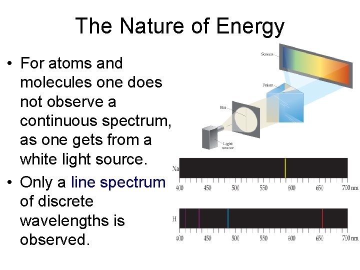 The Nature of Energy • For atoms and molecules one does not observe a The Nature of Energy • For atoms and molecules one does not observe a