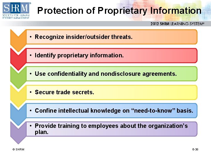 Protection of Proprietary Information • Recognize insider/outsider threats. • Identify proprietary information. • Use