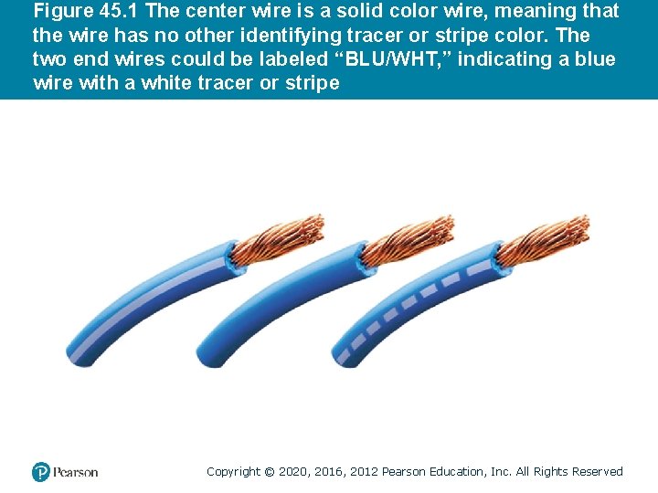 Figure 45. 1 The center wire is a solid color wire, meaning that the