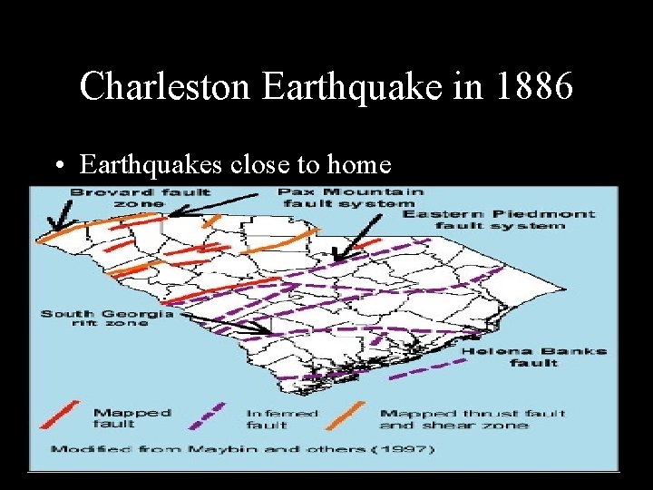 Charleston Earthquake in 1886 • Earthquakes close to home Charleston Earthquake in 1886 • Earthquakes close to home