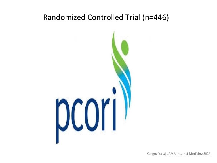 Randomized Controlled Trial (n=446) Kangovi et al, JAMA Internal Medicine 2014. 