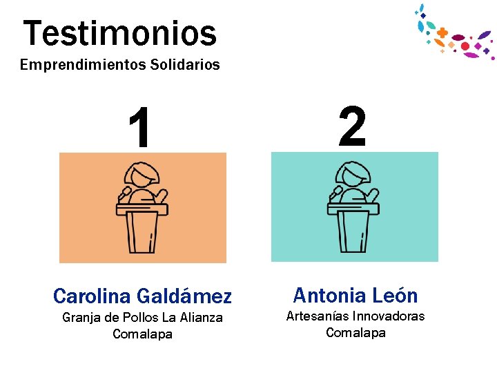 Testimonios Emprendimientos Solidarios 1 2 Carolina Galdámez Antonia León Granja de Pollos La Alianza