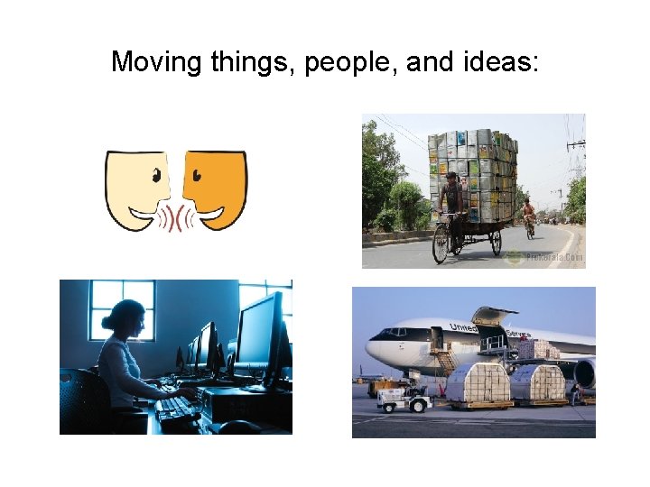 Moving things, people, and ideas: 