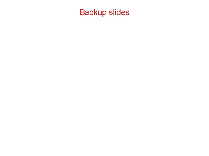 Backup slides 