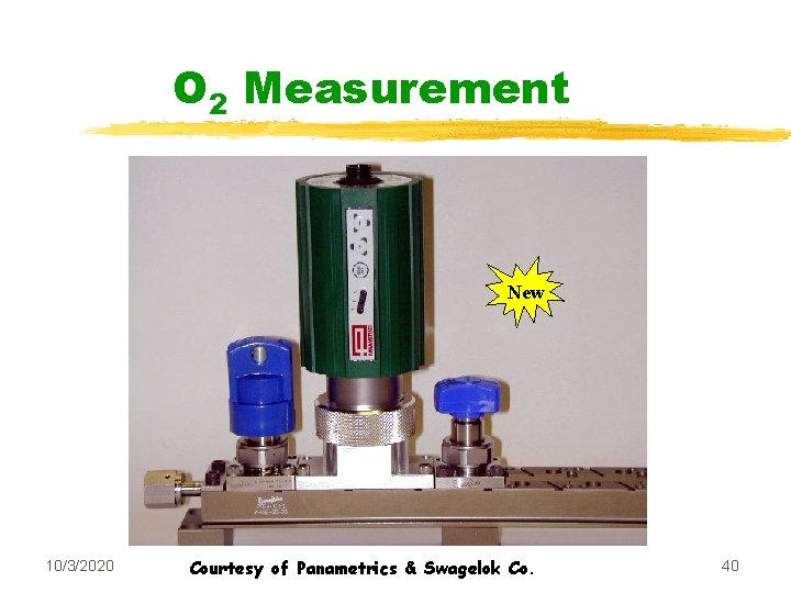 O 2 Measurement New 10/3/2020 Courtesy of Panametrics & Swagelok Co. 40 