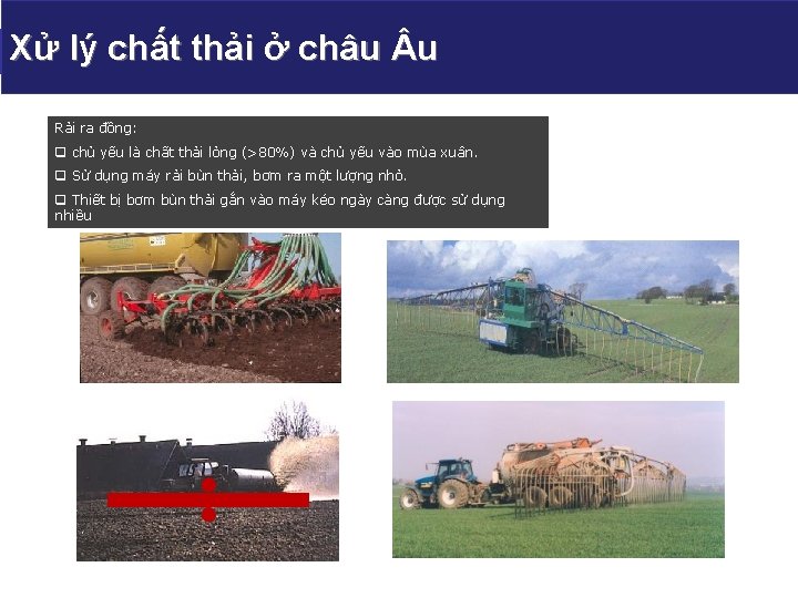 Xử lý handling chất thải ở Manure today châu u Rải ra đồng: q