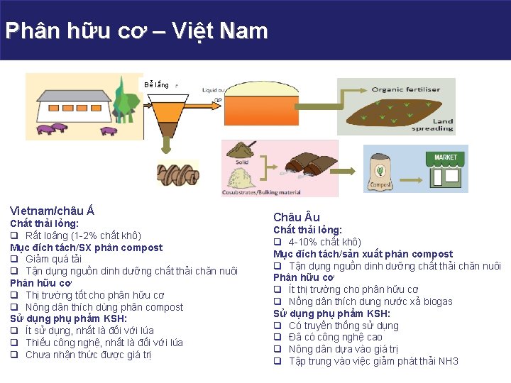 Phân hữu cơ – Việt Namuse Gas Bể lắng Vietnam/châu Á Chất thải lỏng: