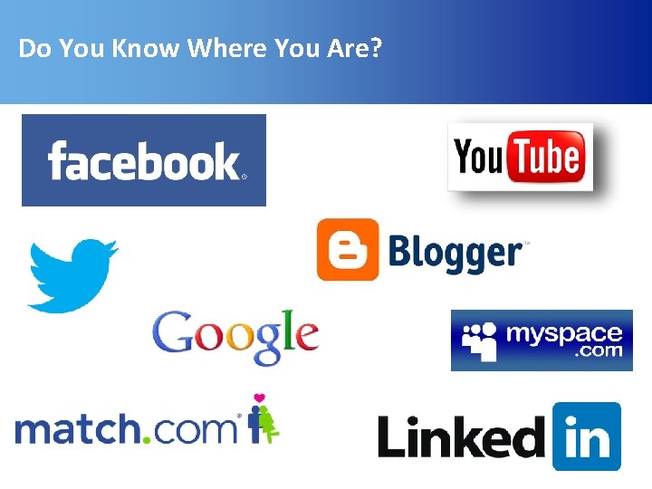 Do You Know Where You Are? Do You Know Where You Are?