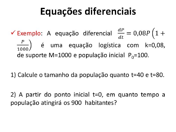 Equações diferenciais • 