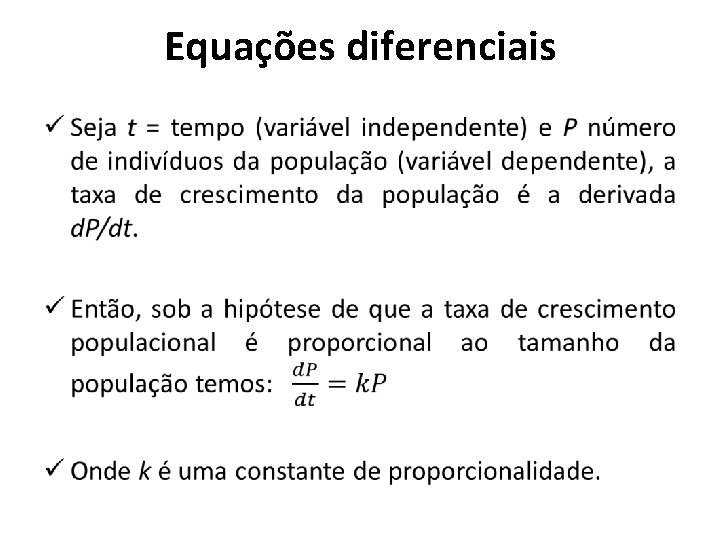 Equações diferenciais • 